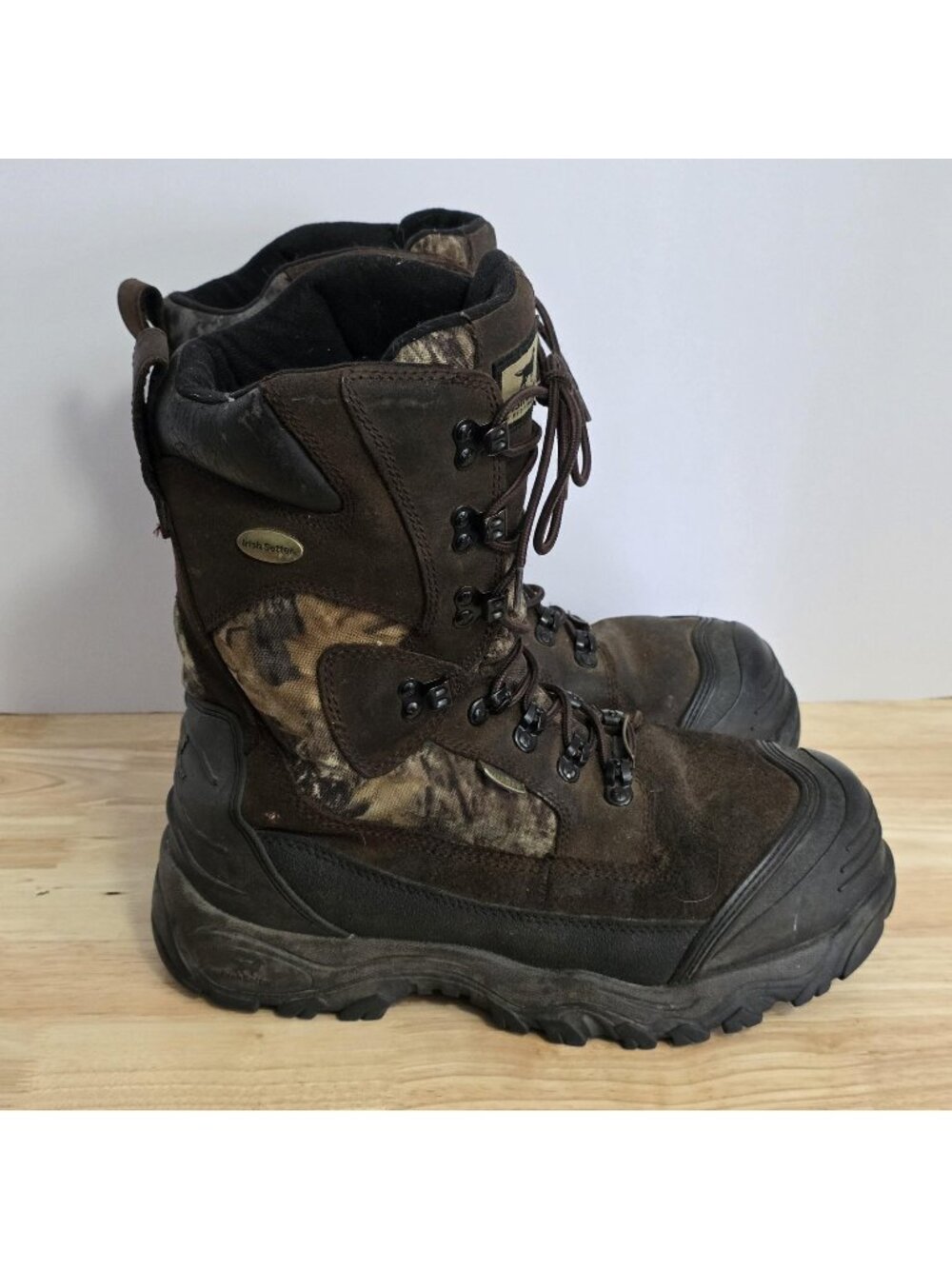Irish Setter Boots Mens Size 10 Brown Leather Waterproof Insulated 1887